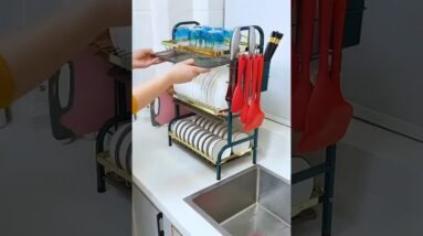 Amazon Dish Organiser Rack kitchen utensils gadgets video online available 😍