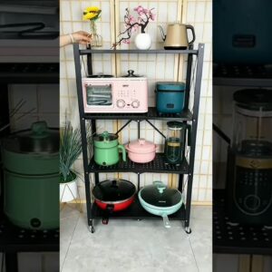 Amazon Foldable Storage Rack/ Panpot Organiser Rack kitchen products online available 😍