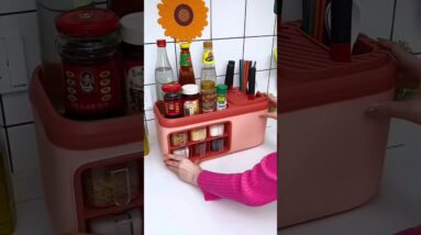 Amazon Multi functional spice organiser  rack kitchen gadgets online available 😍