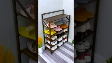 Amazon Foldable shoes organiser rack online available 😍