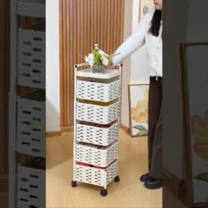 5 tier portable rotating kitchen trolley online available 😍