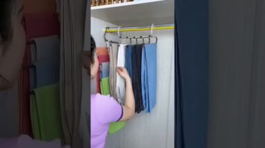 Amazon foldable clothes drying hanger online available 😍