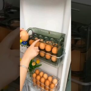 Foldable egg storage rack online available 😍