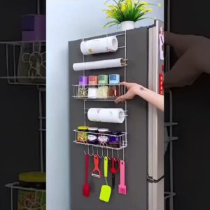 Fridge side hanging organiser rack online available 😍